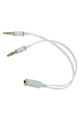 Kulaklık Mikrofon Çoklayıcı 3.5mm Splitter Switch Dönüştürücü Adaptör - 5