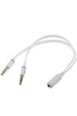 Kulaklık Mikrofon Çoklayıcı 3.5mm Splitter Switch Dönüştürücü Adaptör - 4