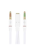 Kulaklık Mikrofon Çoklayıcı 3.5mm Splitter Switch Dönüştürücü Adaptör - 6