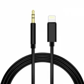 Polham Apple İpad ve İphone Uyumlu 1MT Lightning Aux Kablo, İphone 7,8,X,11,12,13 Serisi Ses Kablosu - 1