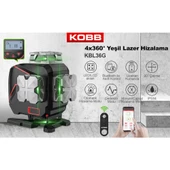 Kobb Kbl36g Profesyonel Li-İon Şarjlı 4X360⁰ Lcd Ekran Otomatik Hizalamalı Yeşil Çapraz Çizgi Lazer Distomat - 12