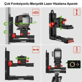 Kobb Kbl36gtp Profesyonel Li-İon Şarjlı 4X360⁰ Lcd Ekran Otomatik Hizalamalı Yeşil Çapraz Çizgi Lazer Distomat+Tripod - 11
