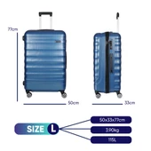 Vegmann Delphin Mavi Büyük Boy Valiz thumbnail 2