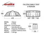 Evolite Falcon 6 Kişilik Odalı Aile Çadırı - 2