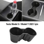 Polham Tesla Model 3 ve Model Y 2021-2022 İçin Araba Bardak Tutucu, Takılıp Çıkartılabilen Tutucu thumbnail 3
