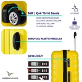 Vegmann Delphin Sarı Kabin Boy Valiz thumbnail 4