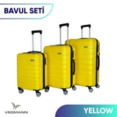 Vegmann Delphin Sarı 3 lü Valiz seti thumbnail 6