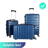 Vegmann Delphin Mavi 3 lü Valiz seti - 1