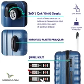 Vegmann Delphin Mavi 3 lü Valiz seti - 4