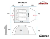 Evolite Excamp 3 Pro Çadır - 4 Mevsim - 4