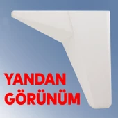Sedir Lüks Mobilya Kanepe Sehpa Baza Tv Ünitesi Koltuk Ayağı Beyaz 12 Cm Ayakları (4 ADET) - 6