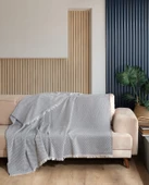 Viven Natural Keten Koltuk Örtüsü | Yakmaz Pamuklu Çekyat Örtüsü | Koltuk Şalı - 4