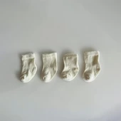 Kukita Ekru Yenidoğan 4 lü Çorap Kuki02 - 4