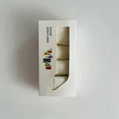 Kukita Ekru Yenidoğan 4 lü Çorap Kuki02 - 2