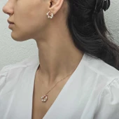 Lucky Life 925 Ayar Gumuss  İnci Kurdele Lucky Life Lucky Life Kadın Set - 4