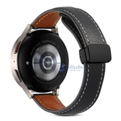 Samsung Galaxy Watch Active 2 40mm 44mm Kordon Magnetli PU Deri Kordon 20mm - 6