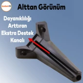 Sedir Lüks Mobilya Kanepe Tv Ünitesi Koltuk Ayağı 20 Cm Siyah Konsol Ayakları 4 Adet - 4
