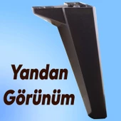 Sedir Lüks Mobilya Kanepe Tv Ünitesi Koltuk Ayağı 20 Cm Siyah Konsol Ayakları 4 Adet - 5