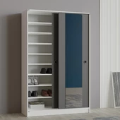 abre vm-300 BEYAZ-ANTRASİT portmanto vestiyer ayakkabılık - 3