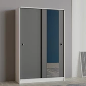 abre vm-300 BEYAZ-ANTRASİT portmanto vestiyer ayakkabılık - 1