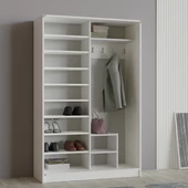 abre vm-300 BEYAZ-ANTRASİT portmanto vestiyer ayakkabılık - 4