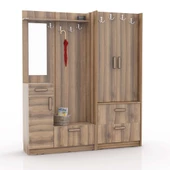 ABRE vm-36348 DORE CEVİZ vestiyer portmanto ayakkabılık - 2