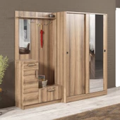ABRE VM-36300 DORE CEVİZ VESTİYER PORTMANTO - 1