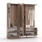 ABRE VM-342348 DORE CEVİZ PORTMANTO VESTİYER - 3