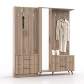 ABRE VM-342348 DORE CEVİZ PORTMANTO VESTİYER - 2