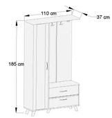 ABRE VM-342 BEYAZ VESTİYER PORTMANTO - 5