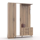 ABRE VM-34342 DORE CEVİZ VESTİYER PORTMANTO AYAKKABILIK - 2