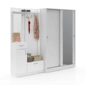 ABRE vm-36300 BEYAZ VESTİYER PORTMANTO AYAKKABILIK - 3