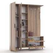 ABRE VM-34342 DORE CEVİZ VESTİYER PORTMANTO AYAKKABILIK - 3