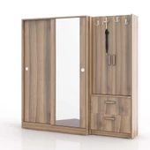 ABRE VM-300348 DORE CEVİZ VESTİYER PORTMANTO - 2