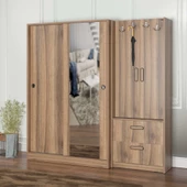 ABRE VM-300348 DORE CEVİZ VESTİYER PORTMANTO - 1