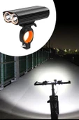 BUFFER® Şarj Göstergeli Uzun Menzil Su Geçirmez LED Bisiklet Feneri 1600 Lumen - 7