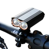BUFFER® Şarj Göstergeli Uzun Menzil Su Geçirmez LED Bisiklet Feneri 1600 Lumen - 6