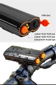BUFFER® Şarj Göstergeli Uzun Menzil Su Geçirmez LED Bisiklet Feneri 1600 Lumen - 9