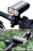 BUFFER® Şarj Göstergeli Uzun Menzil Su Geçirmez LED Bisiklet Feneri 1600 Lumen - 10