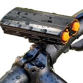 BUFFER® Şarj Göstergeli Uzun Menzil Su Geçirmez LED Bisiklet Feneri 1600 Lumen - 4