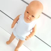 Mavi Sade Alttan Çıt-çıtlı Askılı Badi Zıbın - 3