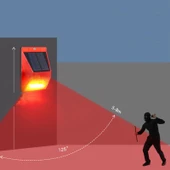 UpWay Güneş Enerjili Solar Sesli Alarm Sistemi 129 dB Sesli PIR Hareket Sensörlü Kumandalı - 4