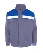 Kışlık İş Takımı Çok Cepli İç Yapısı Polarlı Reflektörlü İş Montu ve 7/7 İş Pantolonu  Gri Renk Yüzde Yüz Pamuk 3117-2958 - 8