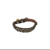 MegaPati Gerçek Deriden İsimli Kedi Köpek Boyun Tasması L 23-27cm - 2