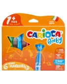 Carioca Teddy Şekilli Mum Boya - Carioca Teddy Keçeli Kalem - Carioca Wax Crayons 3 Adet Boyama Seti - 4