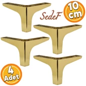 Sedef Lüks Mobilya Kanepe Sehpa Tv Ünitesi Koltuk Ayağı 10 Cm Plastik Gold Ayakları (4 ADET) - 1