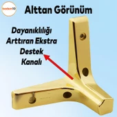 Sedef Lüks Mobilya Kanepe Sehpa Tv Ünitesi Koltuk Ayağı 10 Cm Plastik Gold Ayakları (4 ADET) - 5