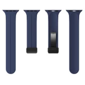 Polham Apple Watch 1,2,3,4,5,6,7,8 için 38-40-41MM Uyumlu Silikon Kayış, Manyetik Tokalı Kordon - 3
