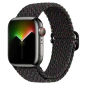 Polham Apple Watch 1/2/3/4/5/6/7/8 İçin 38-40-41MM Uyumlu Japon Tokalı Elastik Kayış Kordon - 9