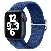 Polham Apple Watch 1/2/3/4/5/6/7/8 İçin 38-40-41MM Uyumlu Japon Tokalı Elastik Kayış Kordon - 4